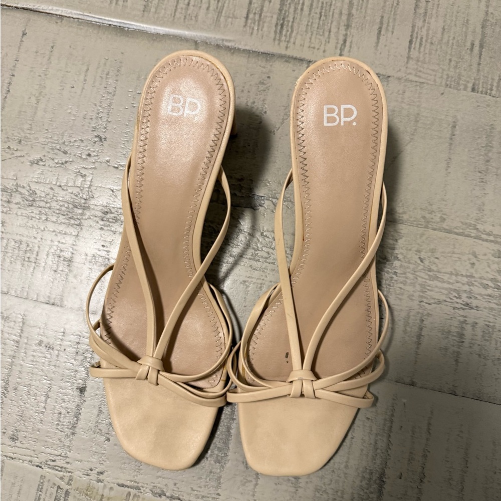 BP Women's Cream Strappy Sandals